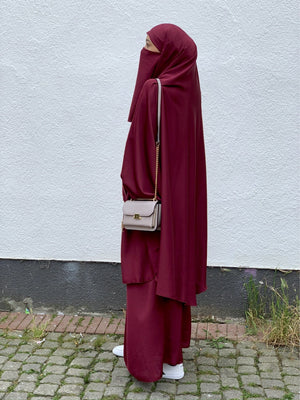 JILBAB 2 PIECES DELUXE MAKKAH Frilly sleeves  (all colours )