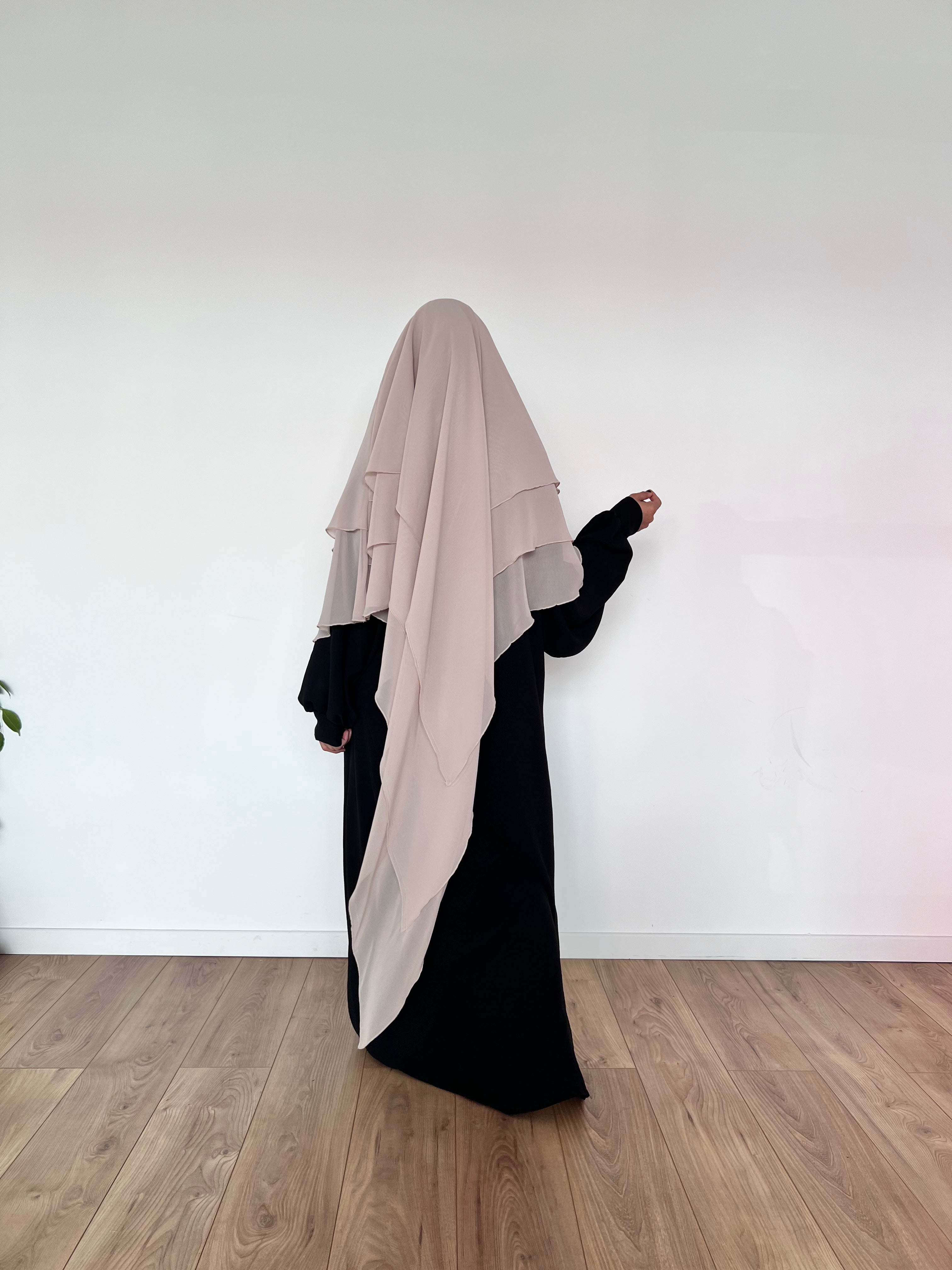 KHIMAR CHIFFON LAYERS PRINCESS (all sizes and shades)