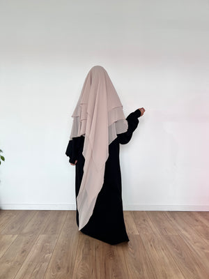 KHIMAR CHIFFON LAYERS PRINCESS (all sizes and shades)