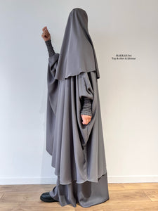 NEW SET MAKKAH DELUX top frilly sleeves + skirt   (all colours )