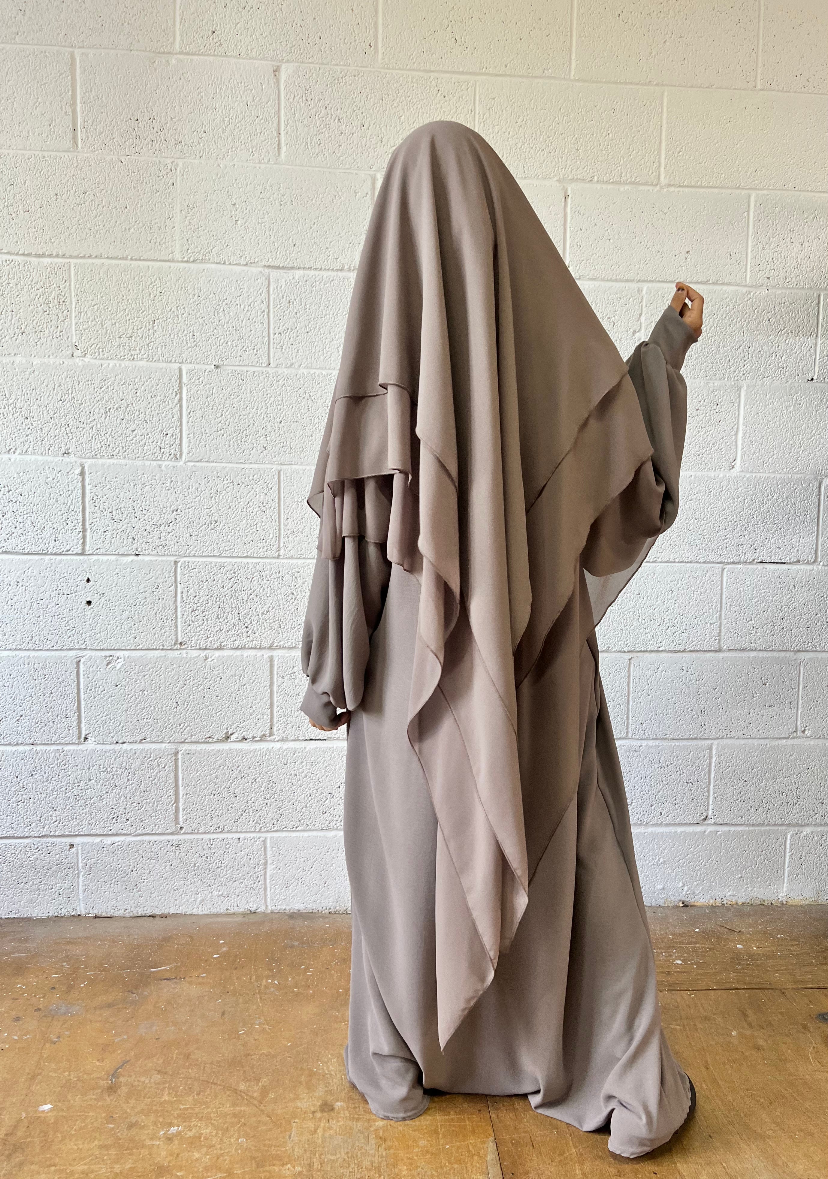 KHIMAR CHIFFON LAYERS PRINCESS (all sizes and shades)