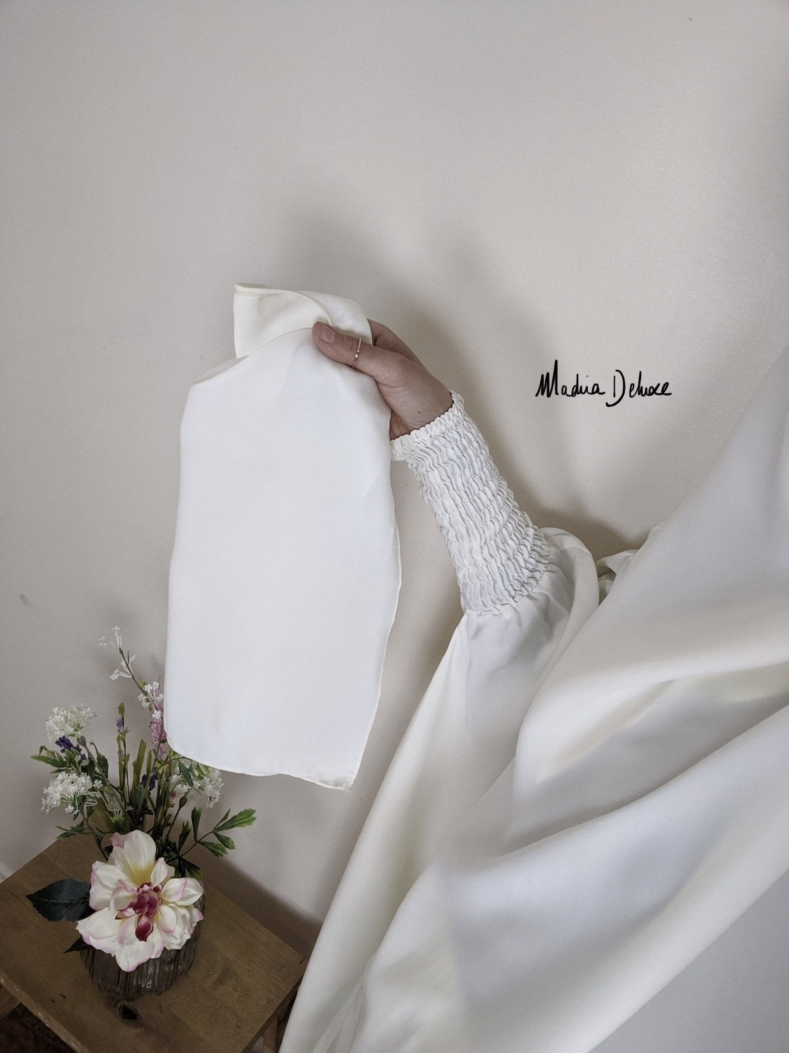 JILBAB 2 PIECES DELUXE MAKKAH Frilly sleeves  (all colours )