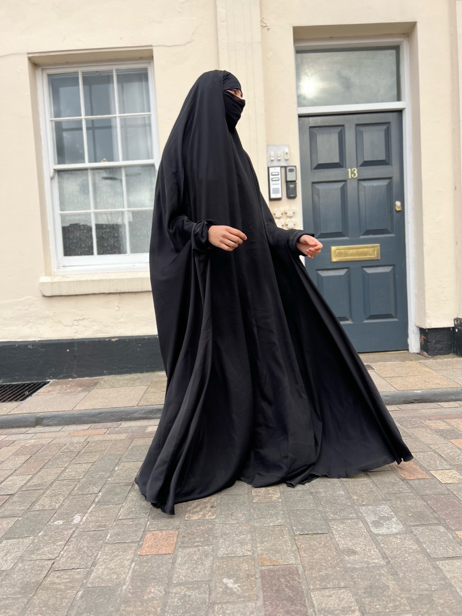 NEW JILBAB MAKKAH UMBRELLA LE NOIR DELUX + NIQAB