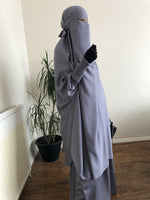 JILBAB 2 PIECES DELUXE MAKKAH Frilly sleeves  (all colours )