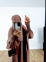 JILBAB 2 PIECES DELUXE MAKKAH Frilly sleeves  (all colours )