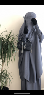 JILBAB 2 PIECES DELUXE MAKKAH Frilly sleeves  (all colours )