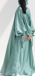 QAMAR DELUXE FULL SET ABAYA +KIMONO+HIJAB