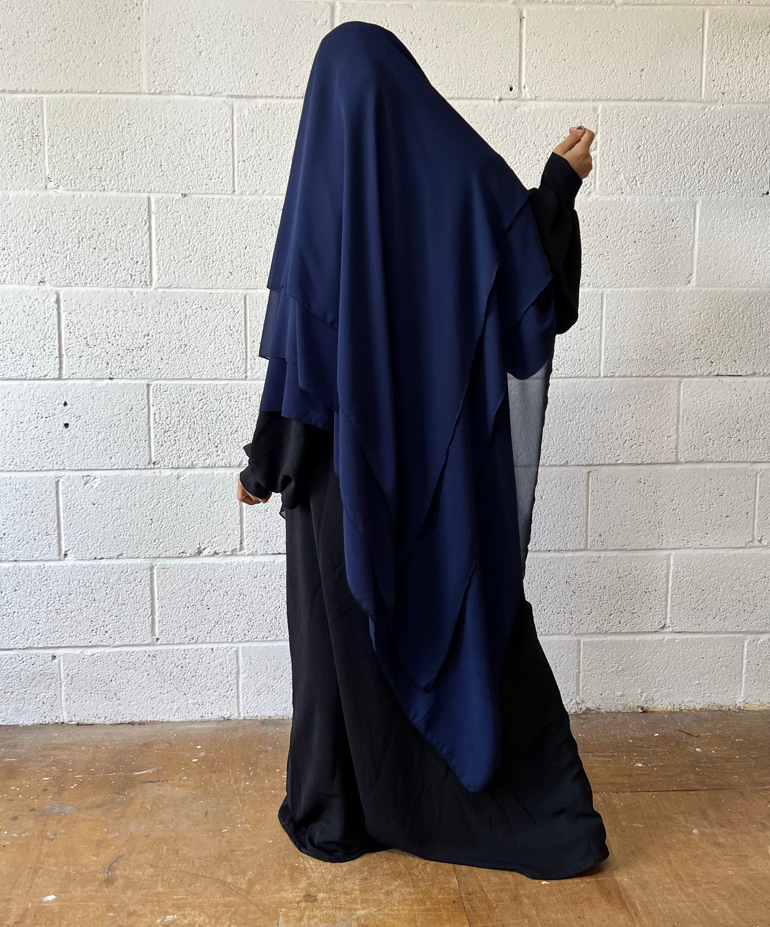 KHIMAR CHIFFON LAYERS PRINCESS (all sizes and shades)