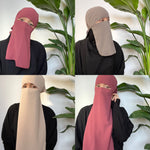 NEW KHAYRA 2 Pieces HEADBAND + NIQAB SET