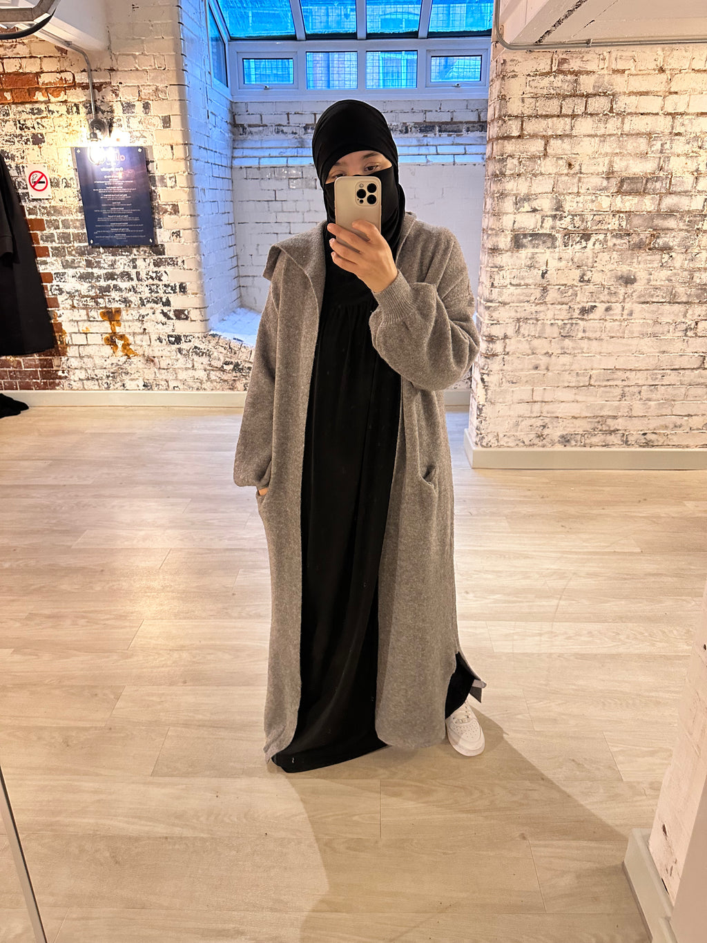 MAXI CARDIGAN HOODY KNIT PREMIUM