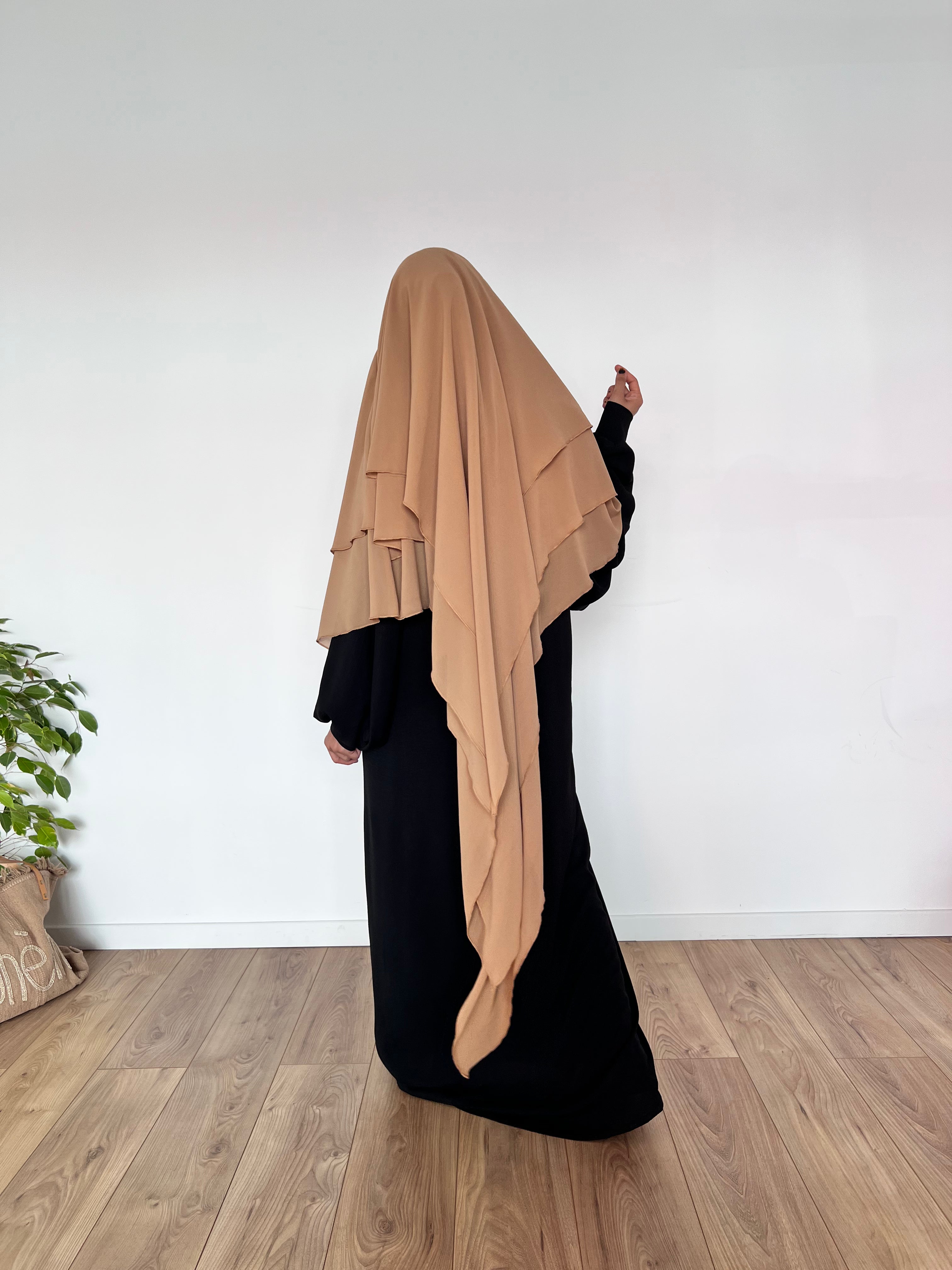 KHIMAR CHIFFON LAYERS PRINCESS (all sizes and shades)