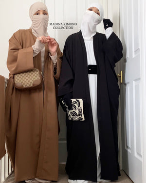 MAXI KIMONO AWA CAVIARY POCKET PREMIUM ( Black )