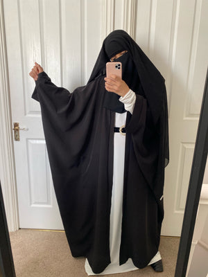 MAXI KIMONO AWA CAVIARY POCKET PREMIUM ( Black )