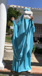 JILBAB 2 PIECES DELUXE MAKKAH Frilly sleeves  (all colours )