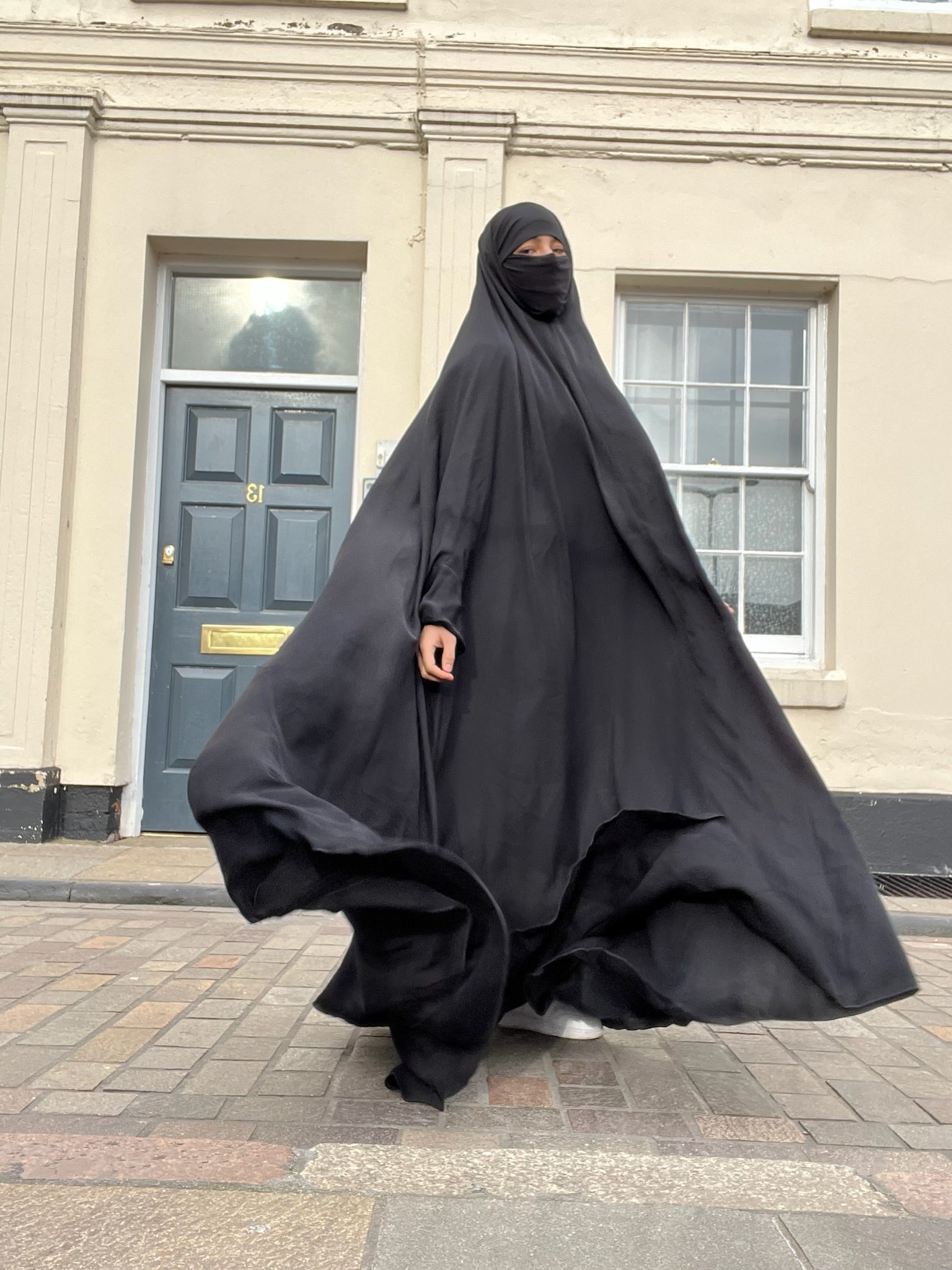 NEW JILBAB MAKKAH UMBRELLA LE NOIR DELUX + NIQAB