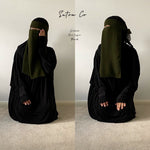 JEDDAH NIQAB SUTRA 1 LAYER 50CM (all colours)