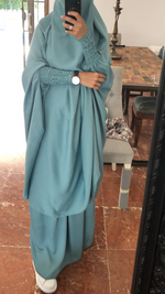 JILBAB 2 PIECES DELUXE MAKKAH Frilly sleeves  (all colours )