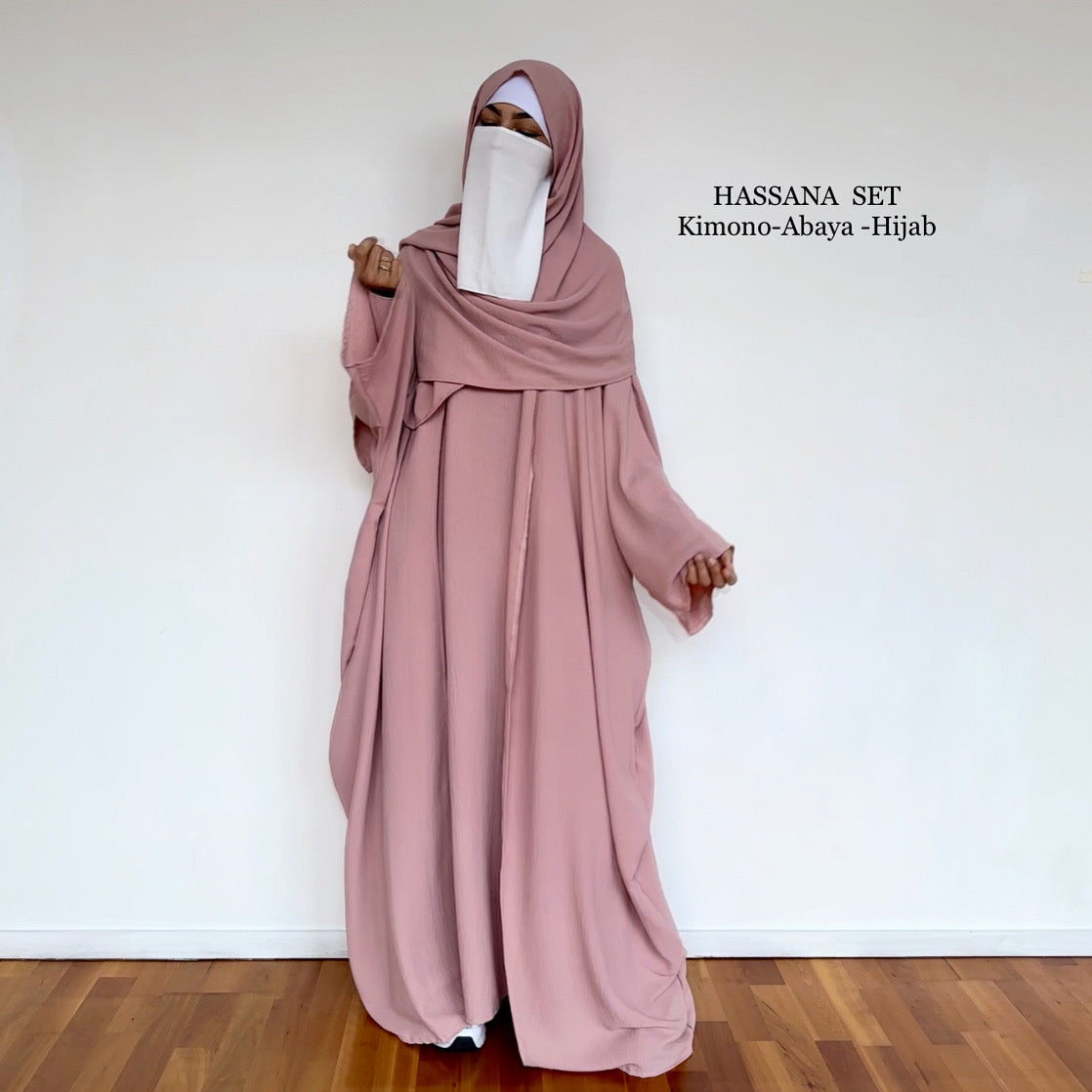 HASSANA FULL SET Kimono + Abaya + Hijab (all colours)