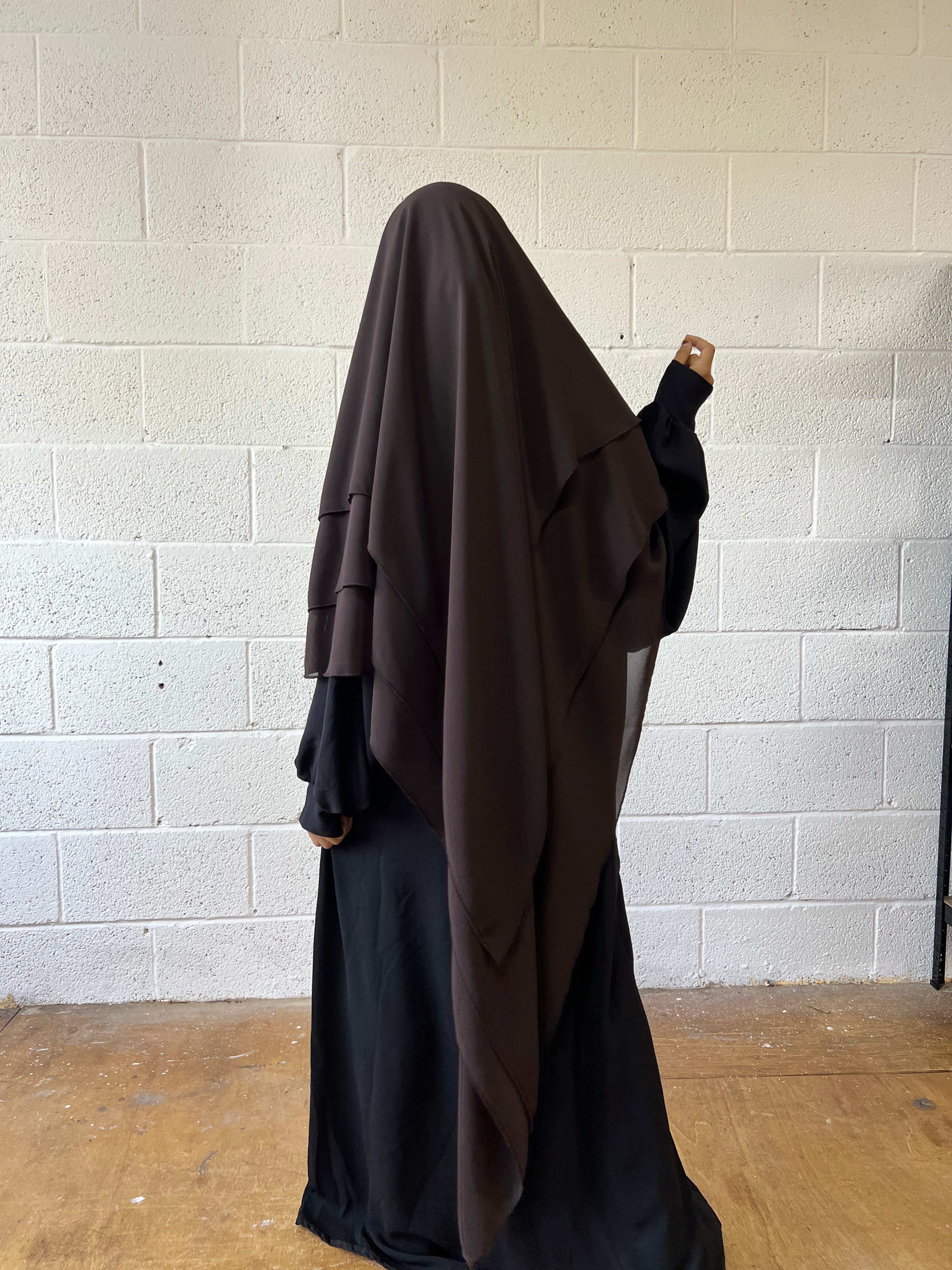 KHIMAR CHIFFON LAYERS PRINCESS (all sizes and shades)