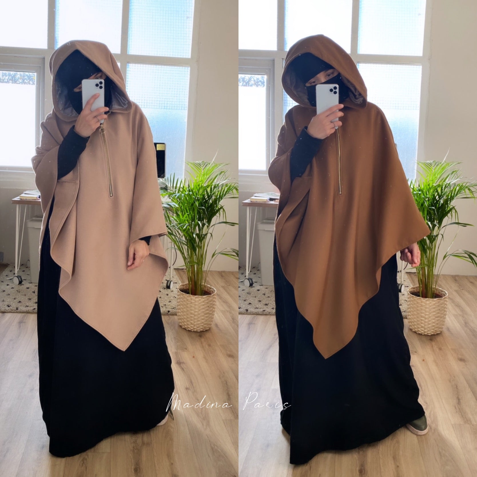 KHIMAR COAT ZIPP KNIT DAFIYA (all colours)