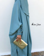 JILBAB 2 PIECES DELUXE MAKKAH Frilly sleeves  (all colours )