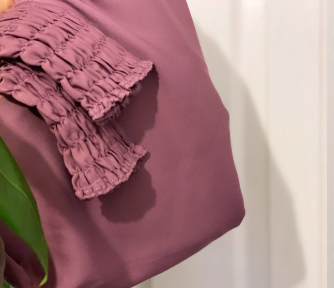 JILBAB 2 PIECES DELUXE MAKKAH Frilly sleeves  (all colours )