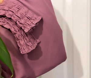 JILBAB 2 PIECES DELUXE MAKKAH Frilly sleeves  (all colours )