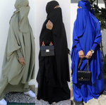 JILBAB 2 PIECES DELUXE MAKKAH Frilly sleeves  (all colours )