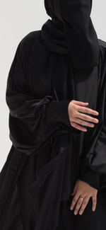 QAMAR DELUXE FULL SET ABAYA +KIMONO+HIJAB