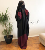 NEW ! JILBAB ESPRESSO BURGUNDY DELUXE fabric