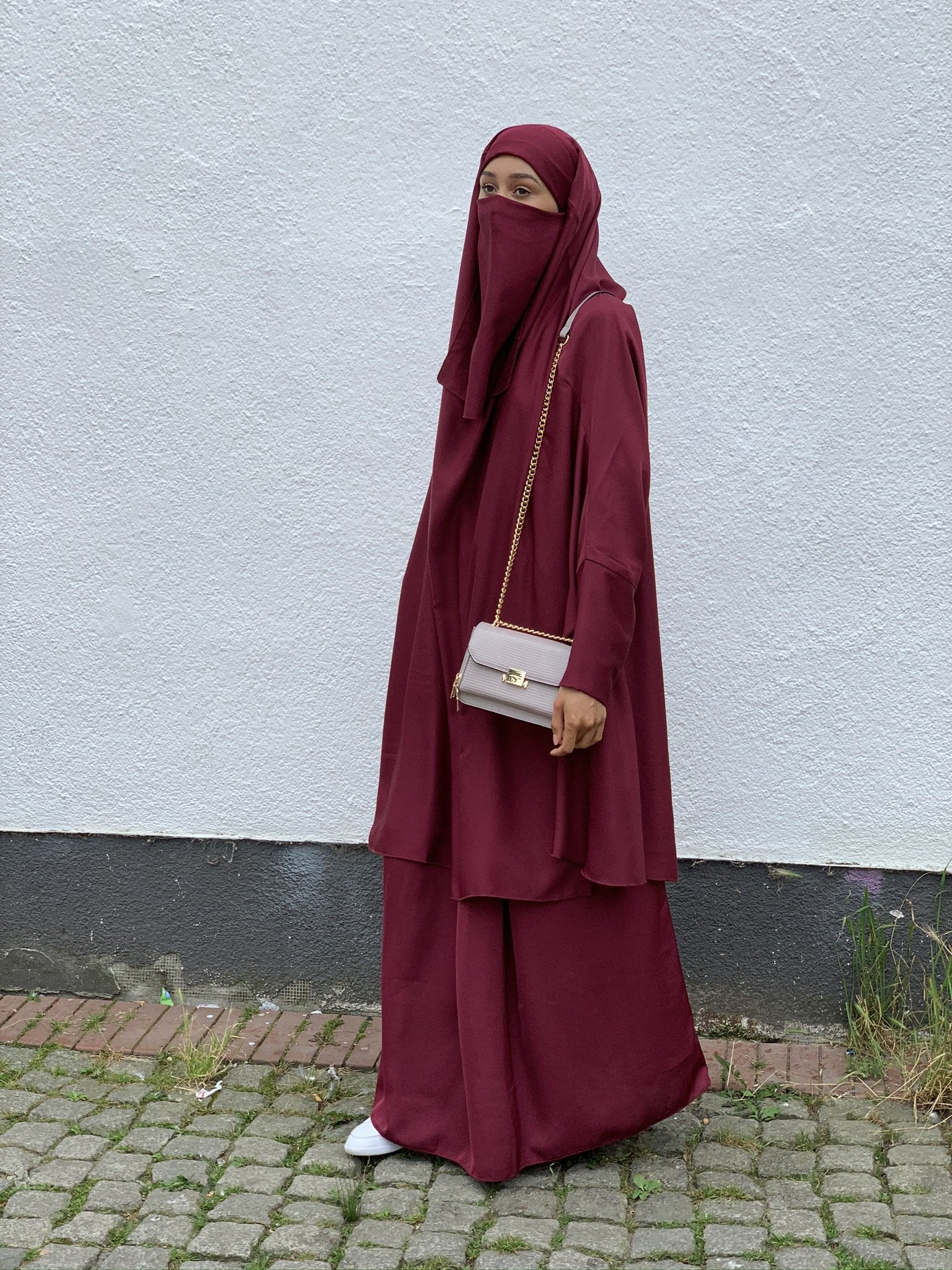 JILBAB 2 PIECES DELUXE MAKKAH ZIPP sleeves  (all colours )
