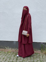 JILBAB 2 PIECES DELUXE MAKKAH ZIPP sleeves  (all colours )