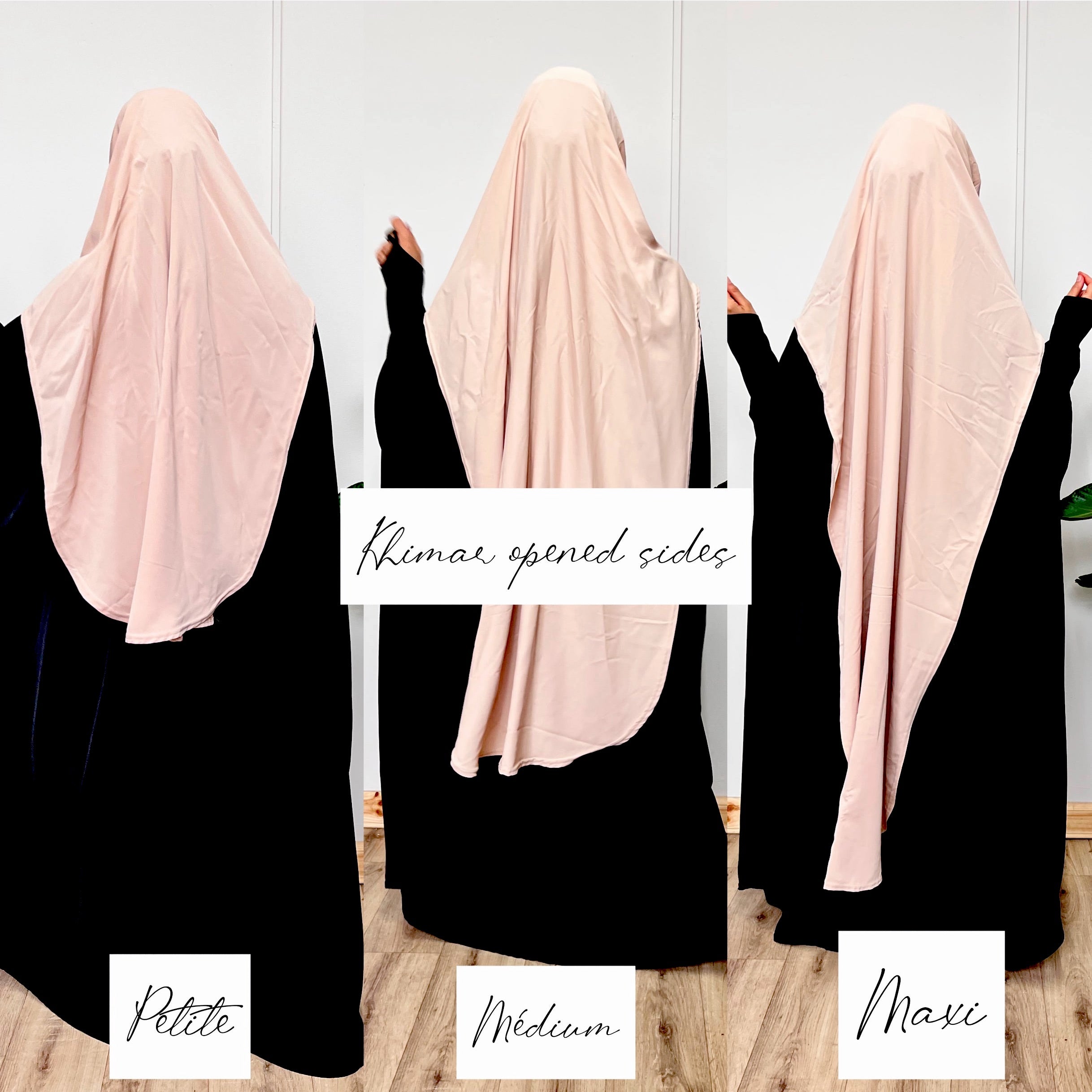 AL MASTURAH OPENED SIDES KHIMAR (3 lengths / all colours )