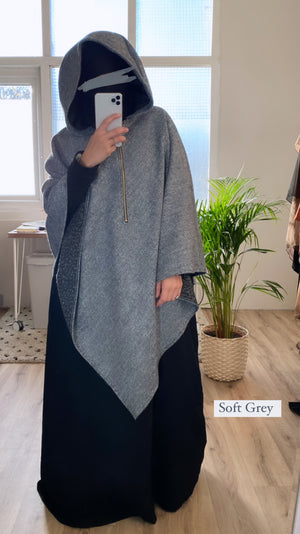 KHIMAR COAT ZIPP KNIT DAFIYA (all colours)