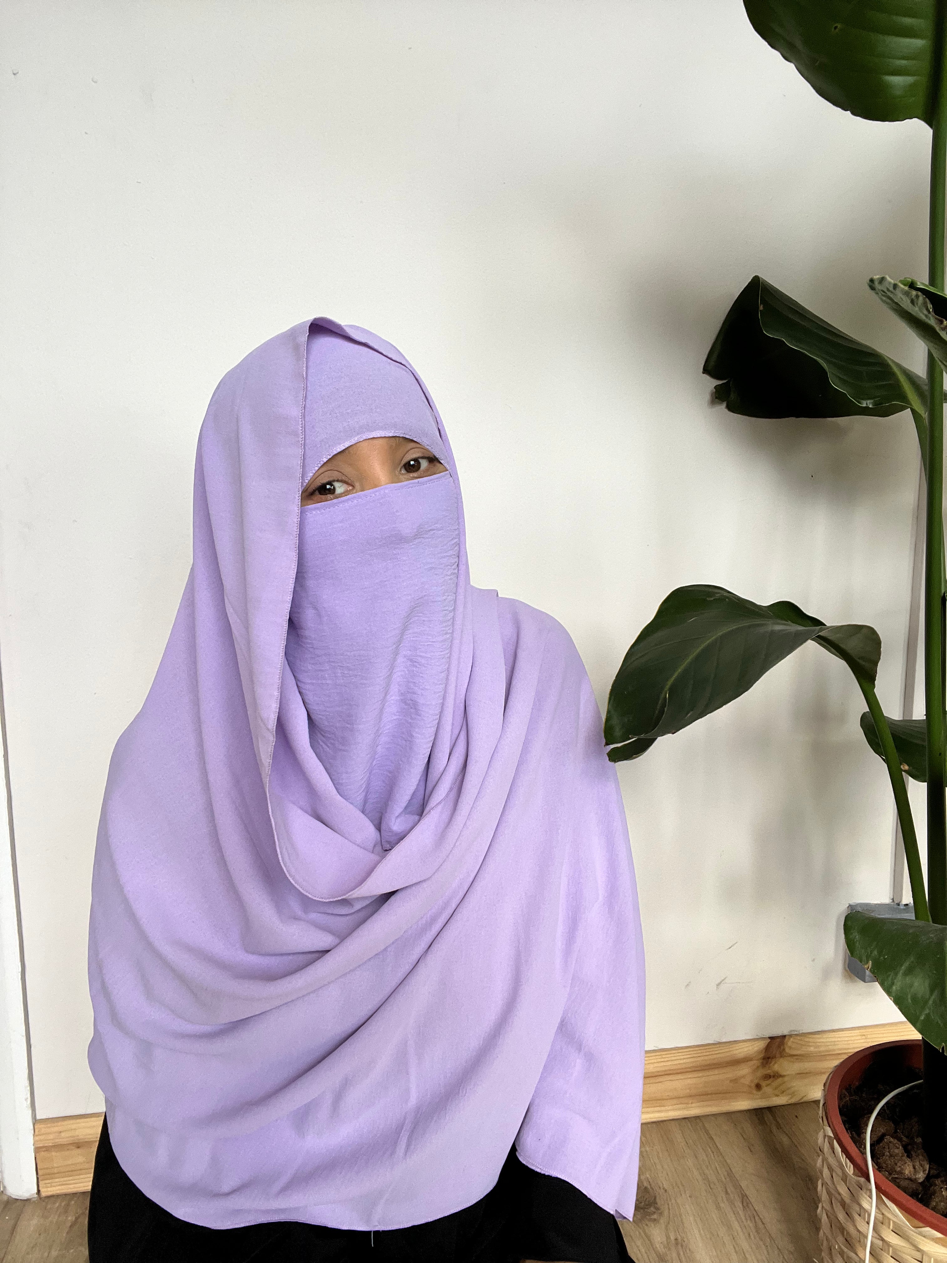 KHAYRA FULL HIJAB 3P SET (hijab + underscarf + niqab )