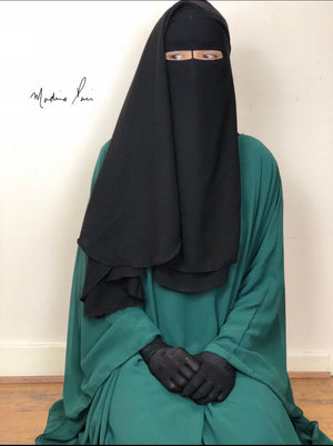 UHUD SUTRA NIQAB 3 LAYERS 90 CM (eyes string)