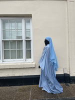 SET EMPORIA DELUXE KAFTAN ZIPP + HIJAB (all colours & sizes)