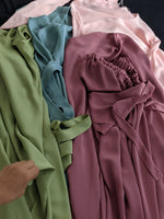 JILBAB 2 PIECES DELUXE MAKKAH ZIPP sleeves  (all colours )