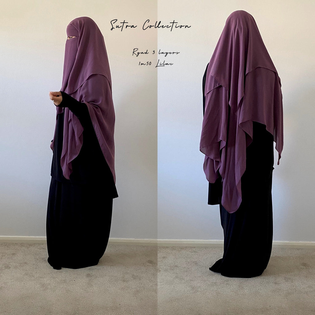 NIQAB RYAD 150 CM SUTRA  (all colours)