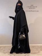 NEW SHATTA CAVIARY DELUX Black abaya/cape(from)