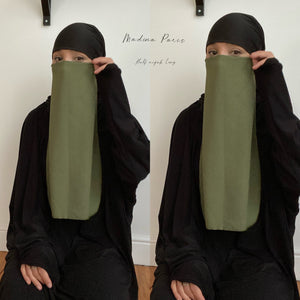 NEW KHAYRA HALF NIQAB ONLY (2 sizes) All colours