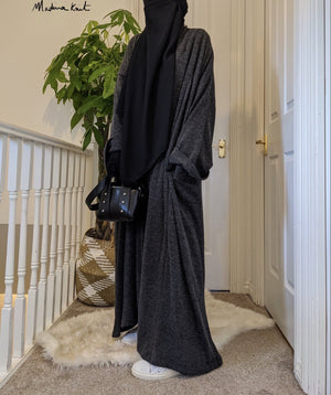 THE ELEGANCE KNIT SET (abaya + maxi cardigan)