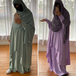 JILBAB HEADLESS MOUNA SET DELUXE (+hijab/all colours )