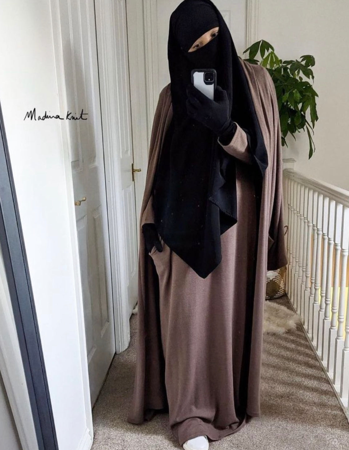 THE ELEGANCE KNIT SET (abaya + maxi cardigan)