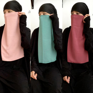 NEW KHAYRA HALF NIQAB ONLY (2 sizes) All colours