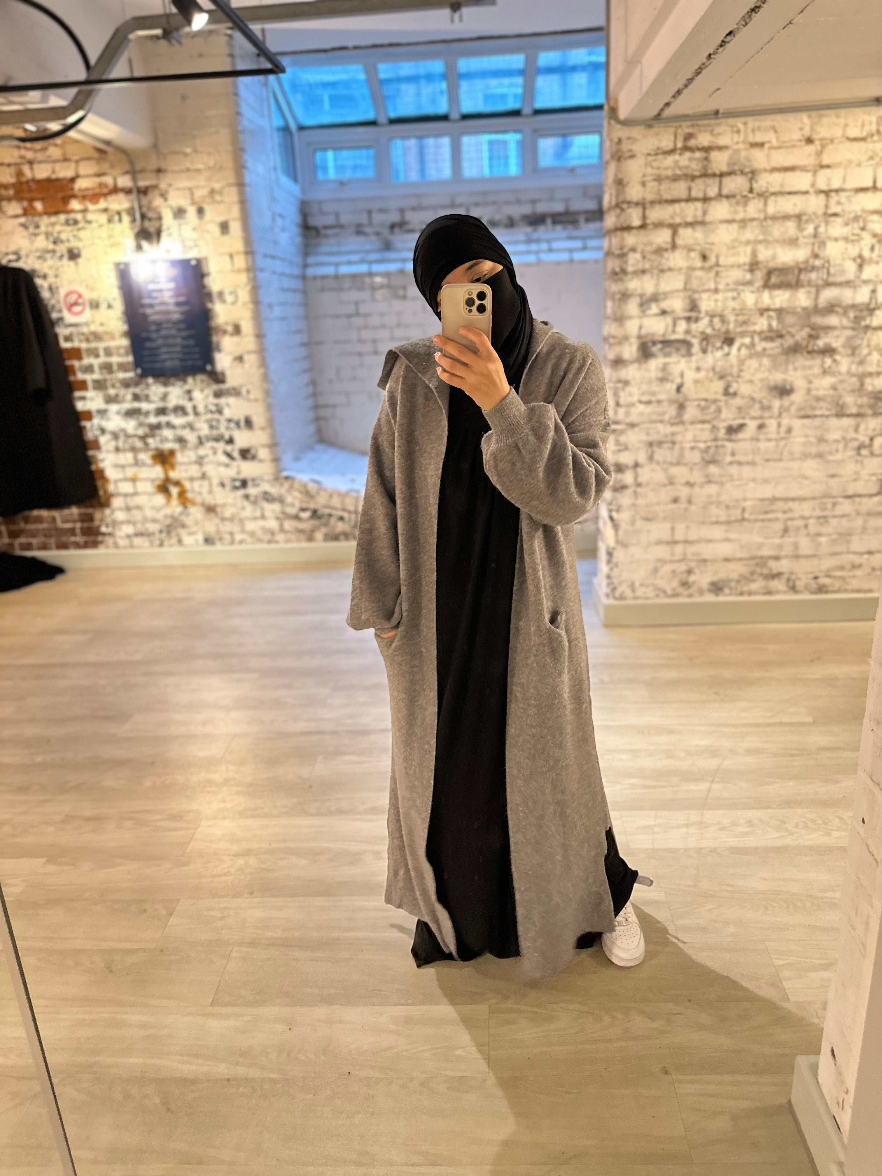 MAXI CARDIGAN HOODY KNIT PREMIUM