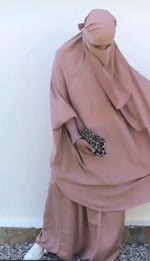 JILBAB 2 PIECES DELUXE MAKKAH Frilly sleeves  (all colours )