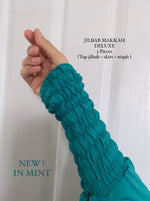 JILBAB 2 PIECES DELUXE MAKKAH Frilly sleeves  (all colours )