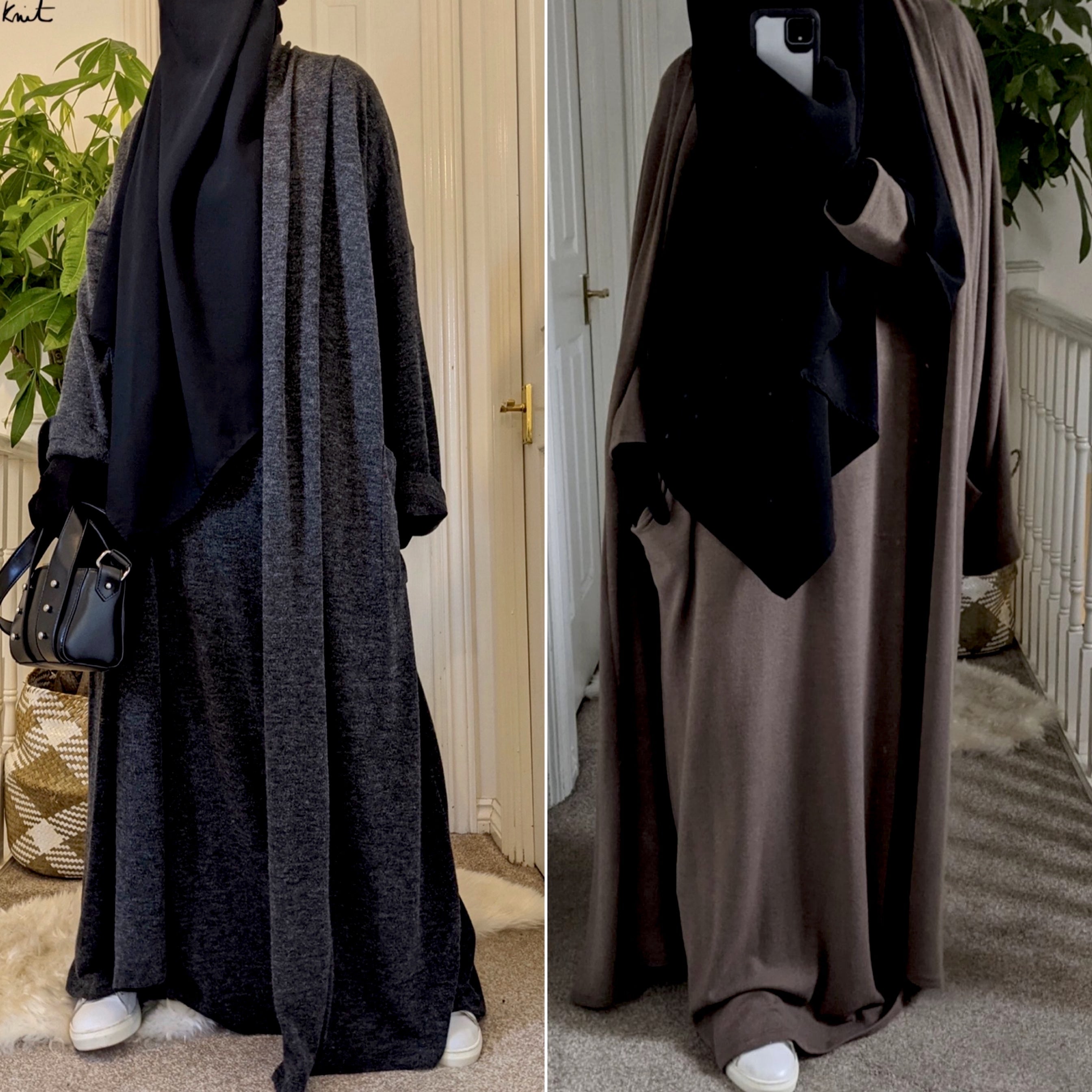 THE ELEGANCE KNIT SET (abaya + maxi cardigan)