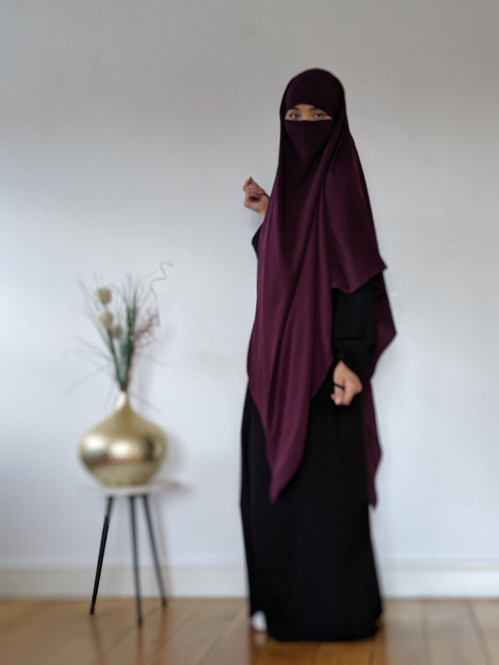 KHIMAR CAPE-NIQAB HAYYA plum / last chance
